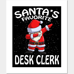 Santas Favorite Desk Clerk Christmas Posters and Art